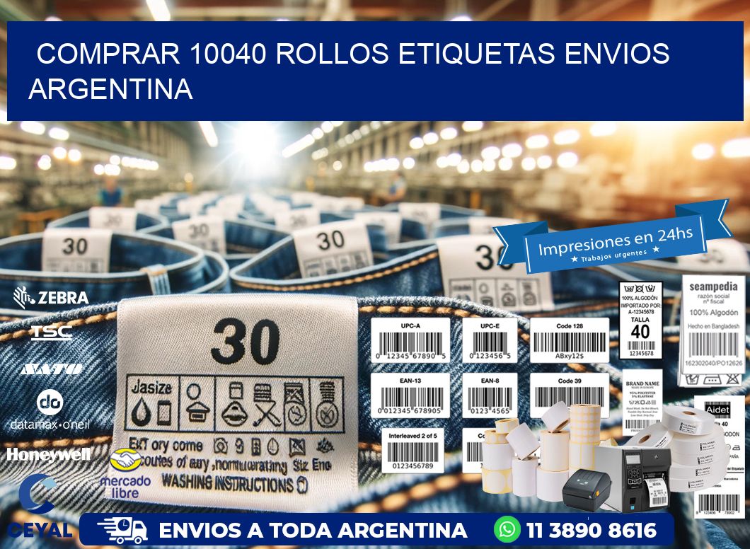 COMPRAR 10040 ROLLOS ETIQUETAS ENVIOS ARGENTINA