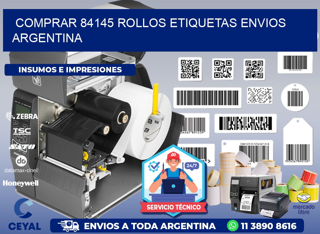 COMPRAR 84145 ROLLOS ETIQUETAS ENVIOS ARGENTINA