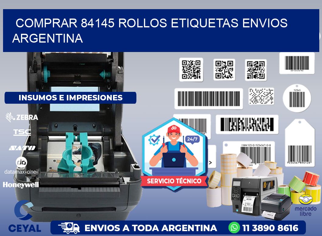 COMPRAR 84145 ROLLOS ETIQUETAS ENVIOS ARGENTINA