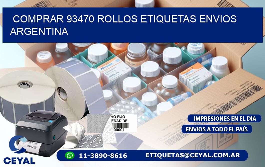 COMPRAR 93470 ROLLOS ETIQUETAS ENVIOS ARGENTINA