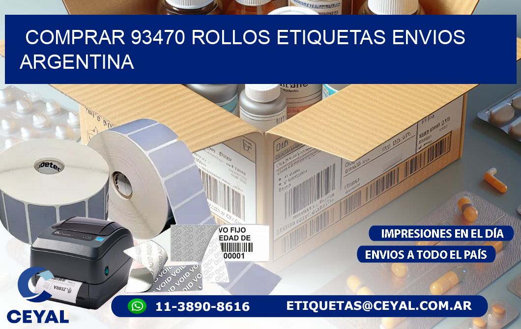 COMPRAR 93470 ROLLOS ETIQUETAS ENVIOS ARGENTINA