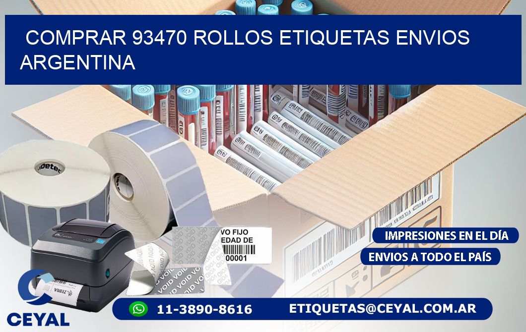 COMPRAR 93470 ROLLOS ETIQUETAS ENVIOS ARGENTINA