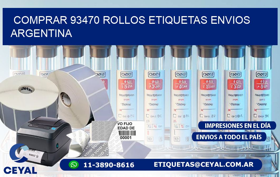 COMPRAR 93470 ROLLOS ETIQUETAS ENVIOS ARGENTINA