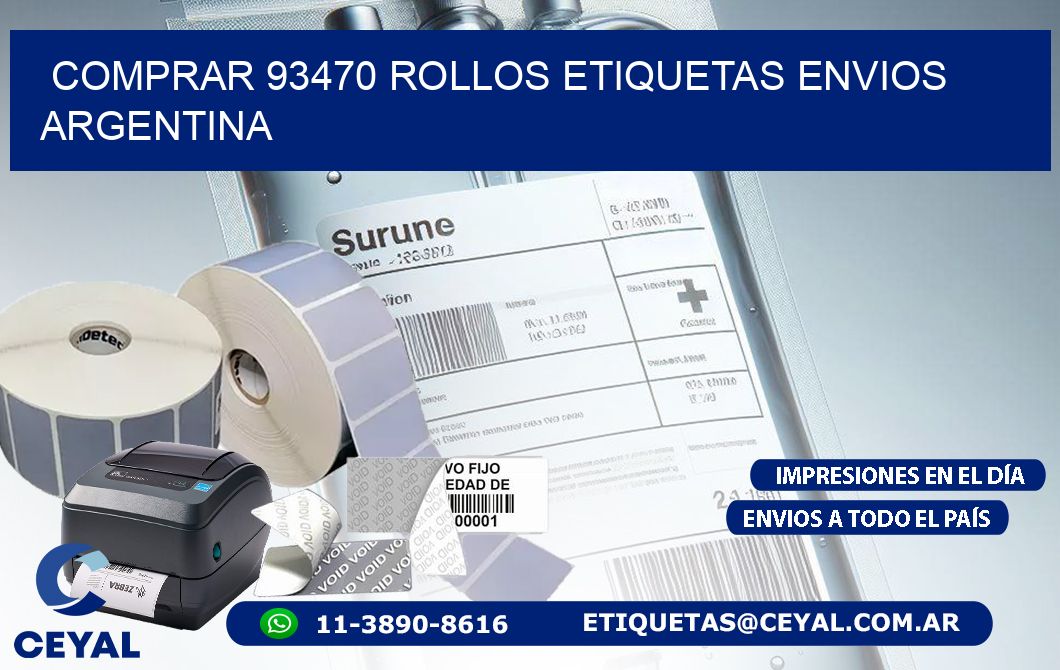 COMPRAR 93470 ROLLOS ETIQUETAS ENVIOS ARGENTINA