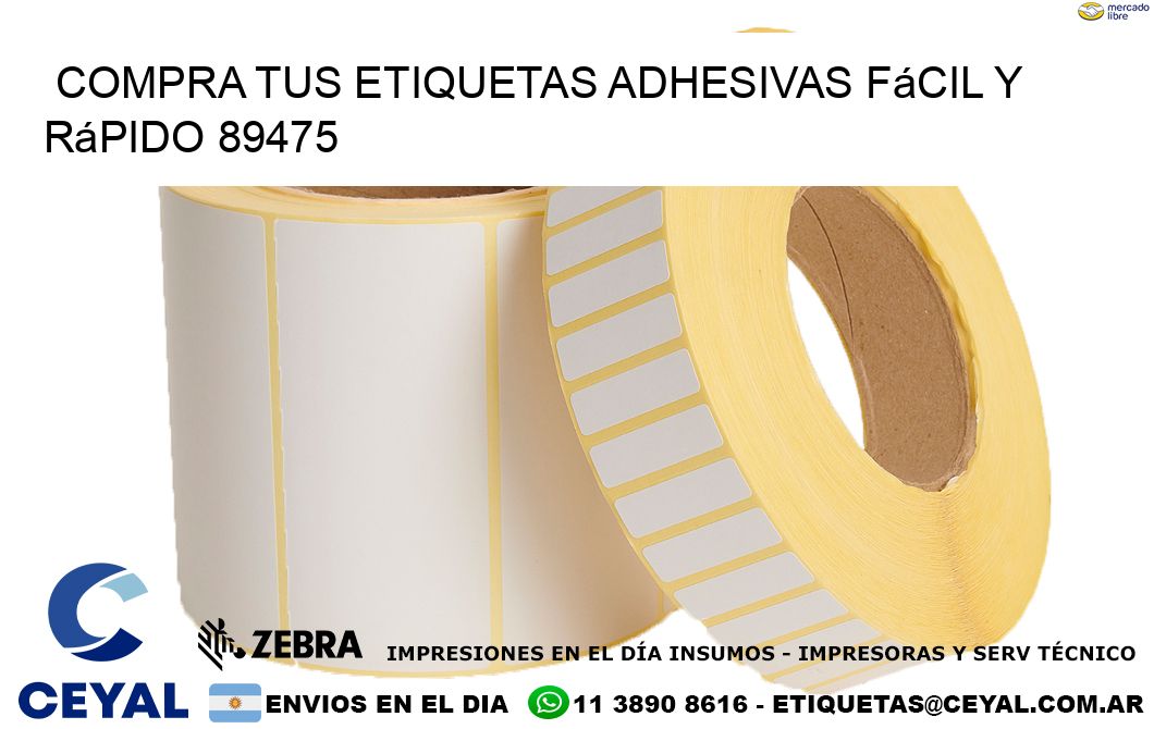 Compra tus Etiquetas Adhesivas Fácil y Rápido 89475