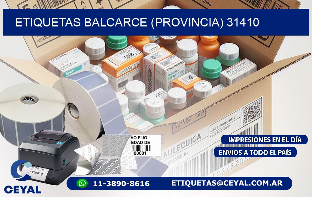 ETIQUETAS BALCARCE (PROVINCIA) 31410