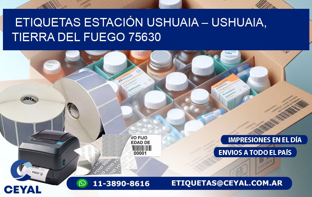 ETIQUETAS ESTACIÓN USHUAIA – USHUAIA, TIERRA DEL FUEGO 75630