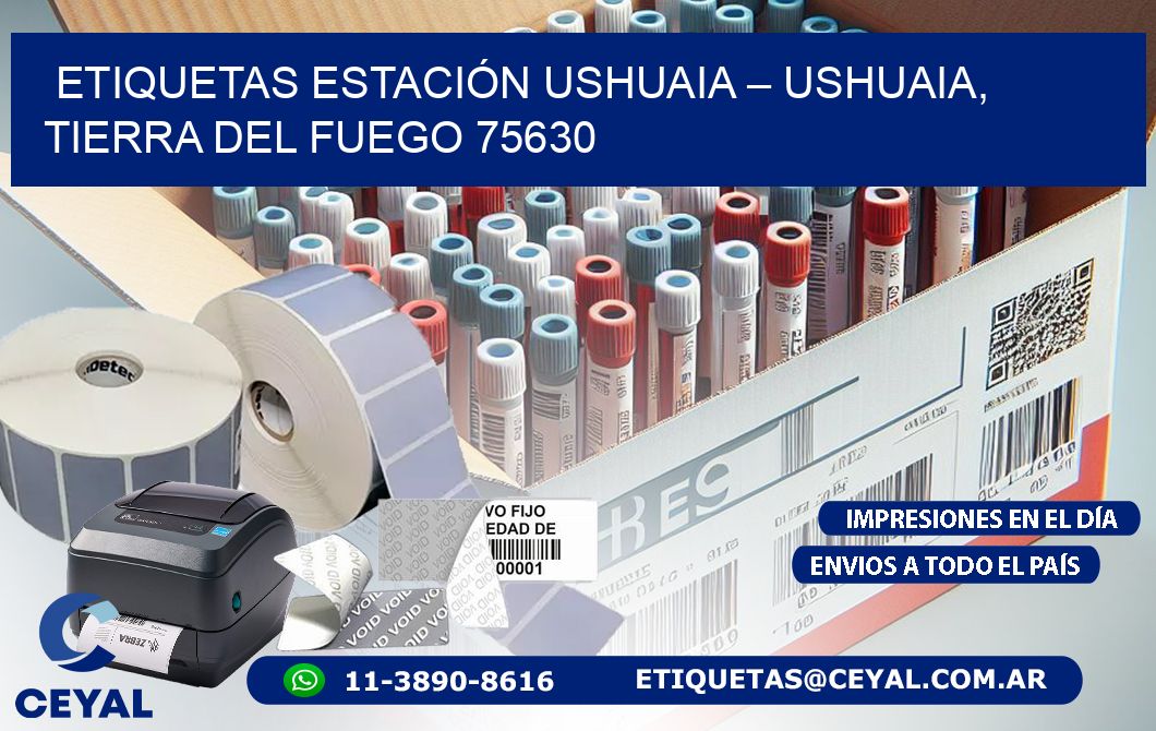 ETIQUETAS ESTACIÓN USHUAIA – USHUAIA, TIERRA DEL FUEGO 75630