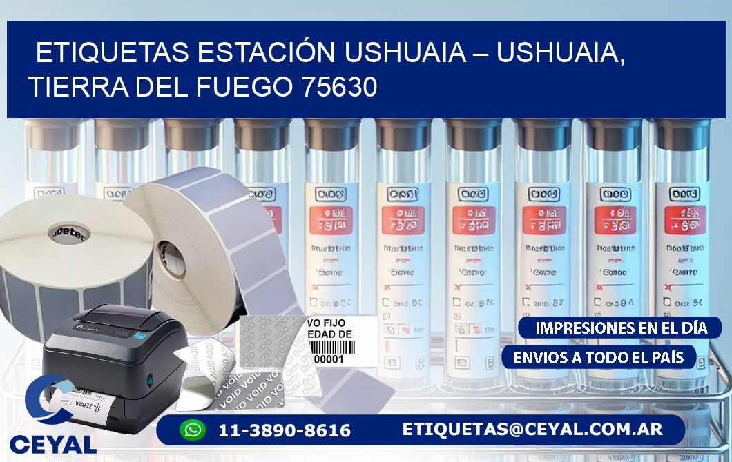 ETIQUETAS ESTACIÓN USHUAIA – USHUAIA, TIERRA DEL FUEGO 75630