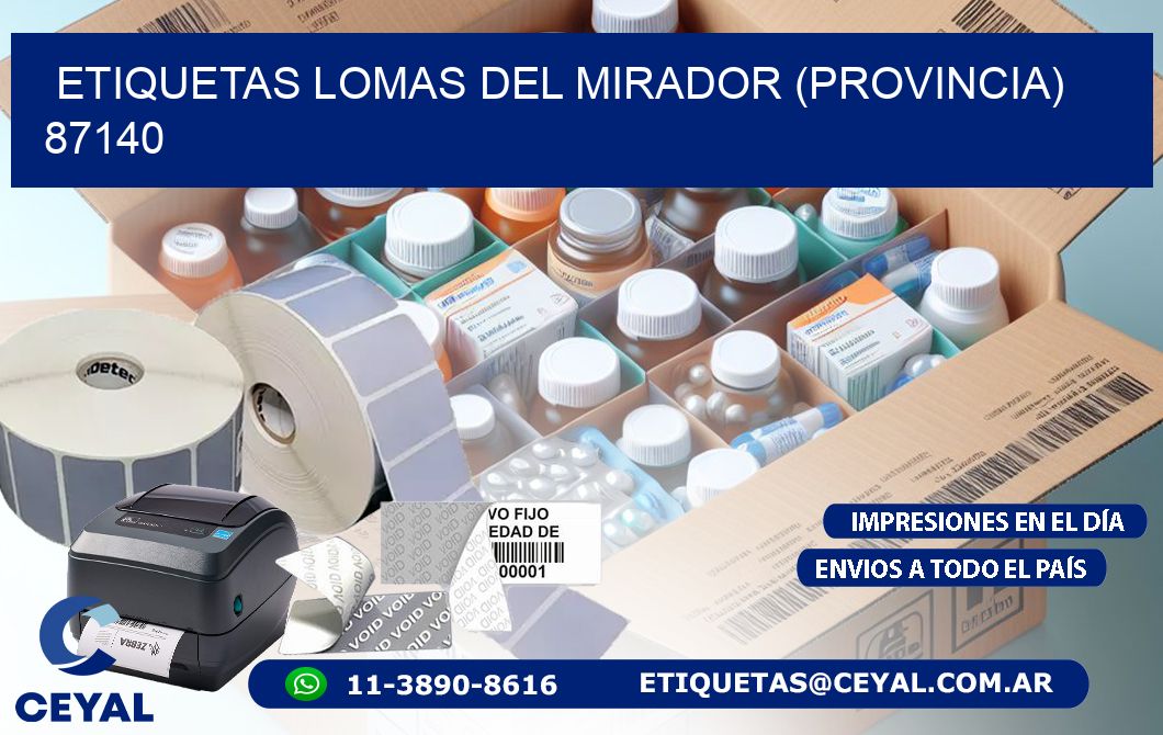 ETIQUETAS LOMAS DEL MIRADOR (PROVINCIA) 87140