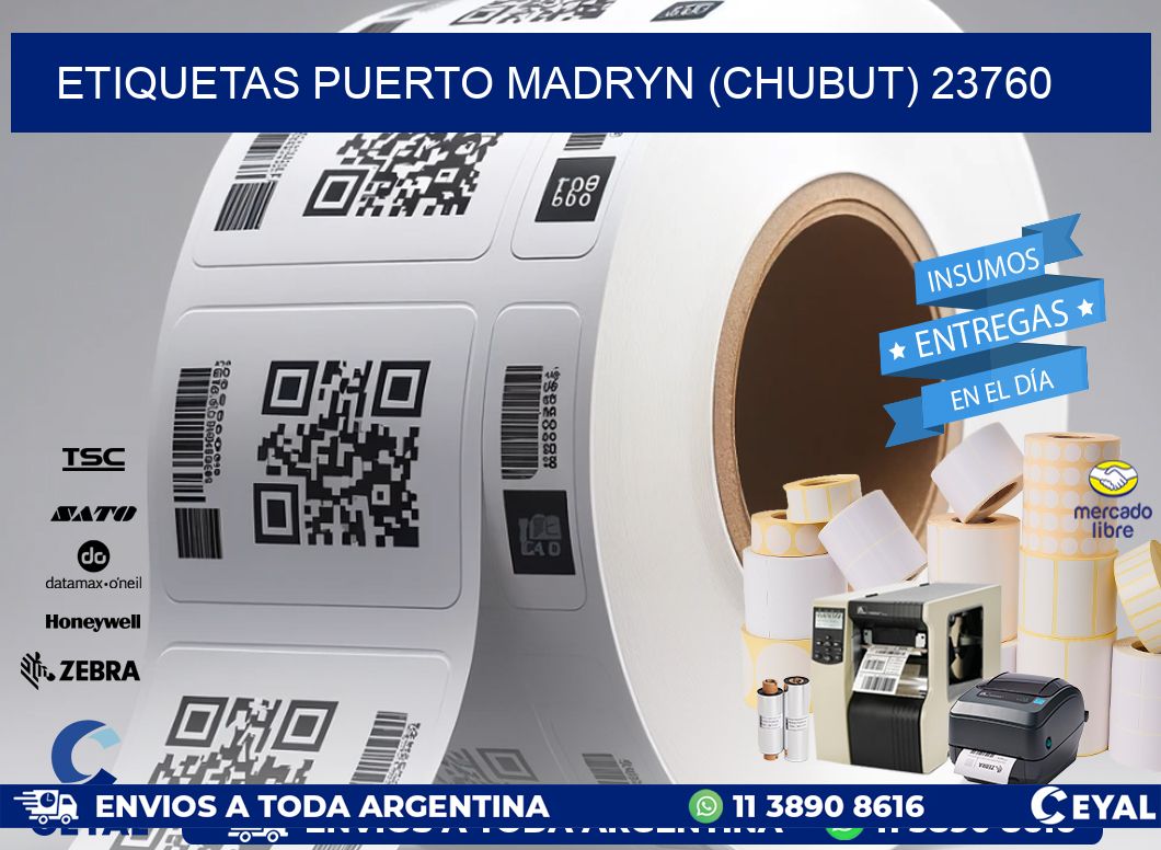 ETIQUETAS PUERTO MADRYN (CHUBUT) 23760