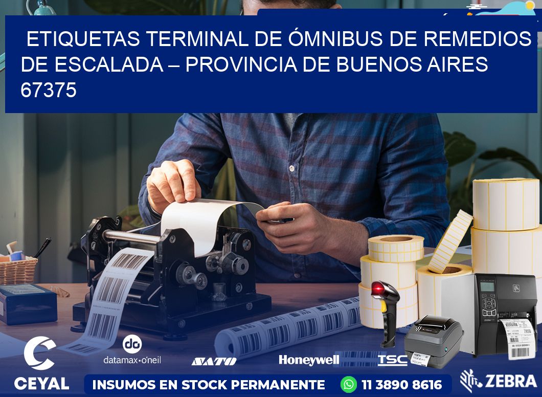 ETIQUETAS TERMINAL DE ÓMNIBUS DE REMEDIOS DE ESCALADA – PROVINCIA DE BUENOS AIRES 67375