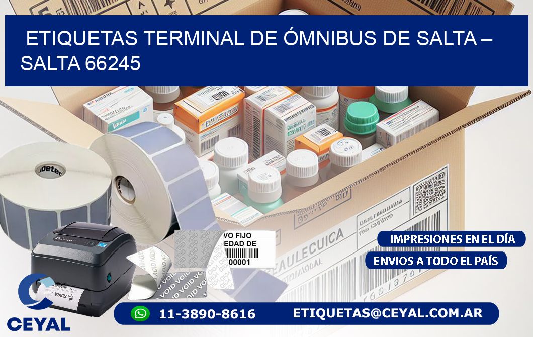 ETIQUETAS TERMINAL DE ÓMNIBUS DE SALTA – SALTA 66245