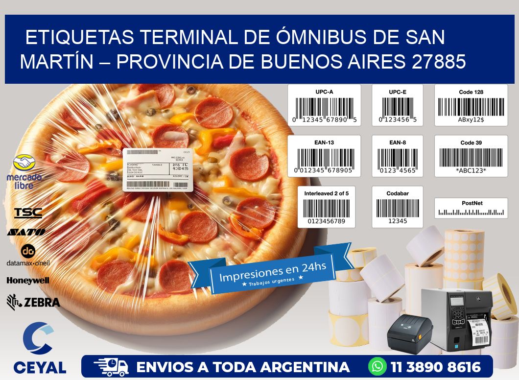 ETIQUETAS TERMINAL DE ÓMNIBUS DE SAN MARTÍN – PROVINCIA DE BUENOS AIRES 27885