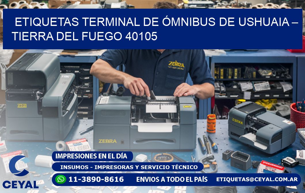 ETIQUETAS TERMINAL DE ÓMNIBUS DE USHUAIA – TIERRA DEL FUEGO 40105