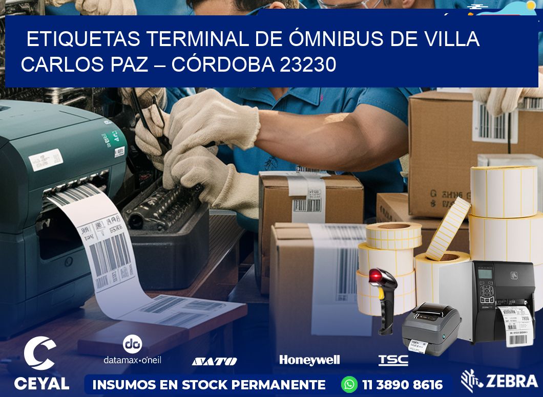 ETIQUETAS TERMINAL DE ÓMNIBUS DE VILLA CARLOS PAZ – CÓRDOBA 23230