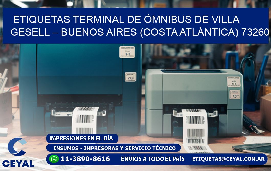 ETIQUETAS TERMINAL DE ÓMNIBUS DE VILLA GESELL – BUENOS AIRES (COSTA ATLÁNTICA) 73260