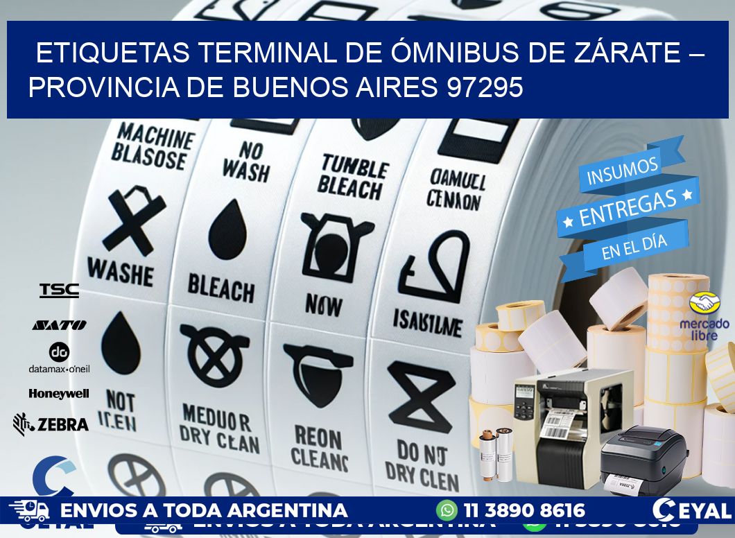 ETIQUETAS TERMINAL DE ÓMNIBUS DE ZÁRATE – PROVINCIA DE BUENOS AIRES 97295