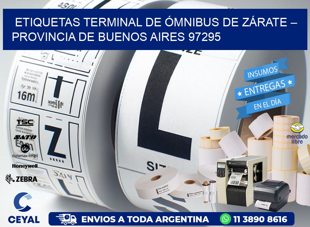 ETIQUETAS TERMINAL DE ÓMNIBUS DE ZÁRATE – PROVINCIA DE BUENOS AIRES 97295