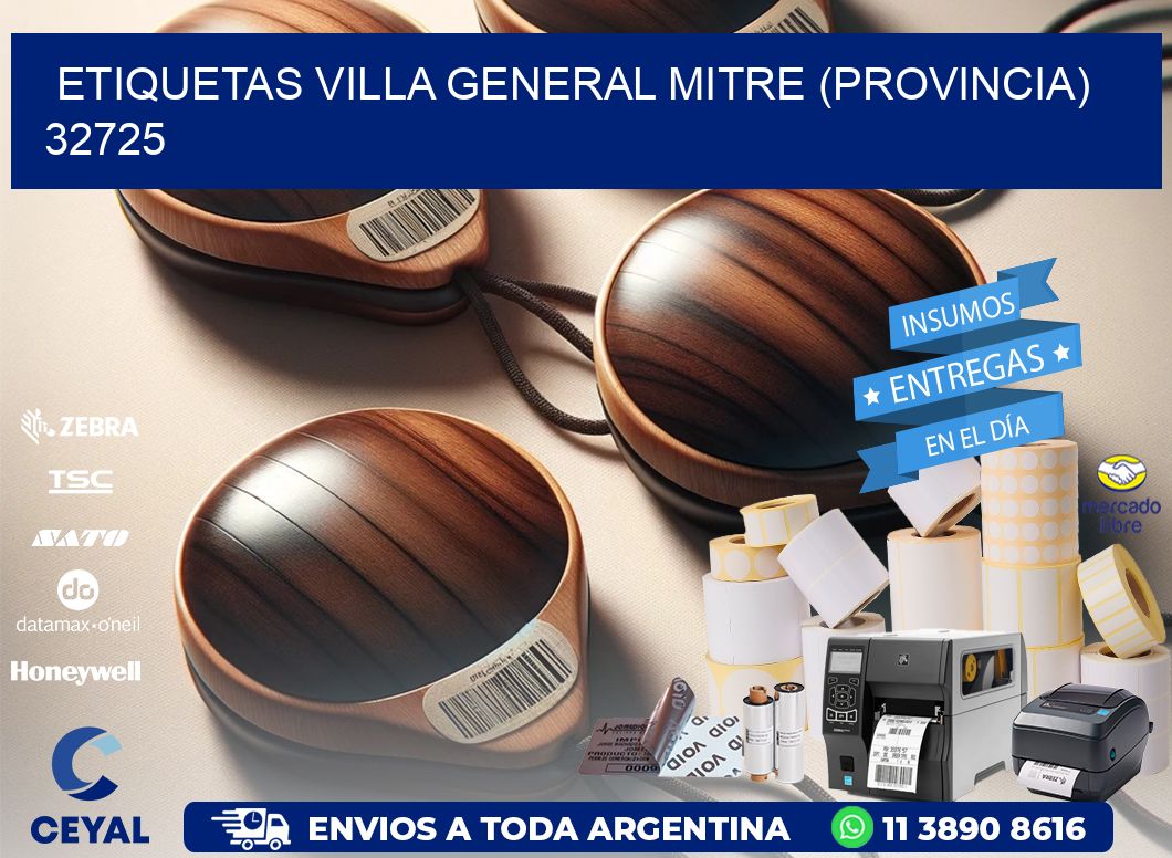 ETIQUETAS VILLA GENERAL MITRE (PROVINCIA) 32725