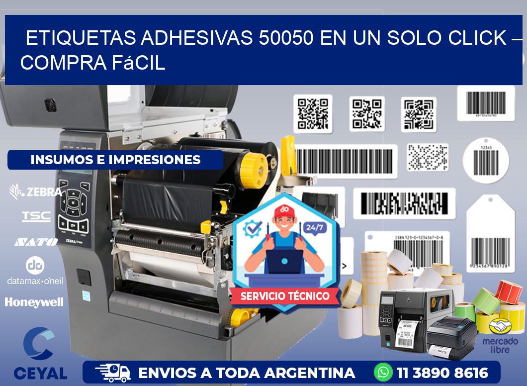 Etiquetas Adhesivas 50050 en un Solo Click – Compra Fácil