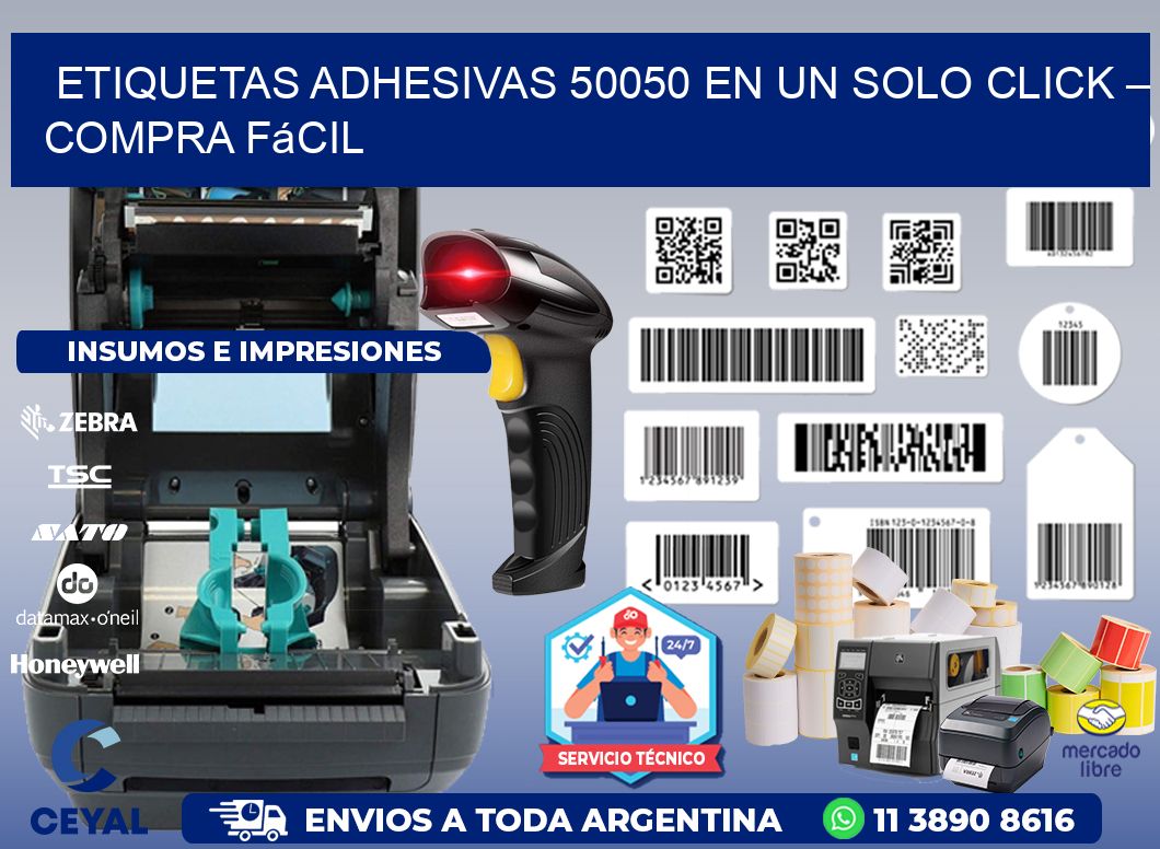 Etiquetas Adhesivas 50050 en un Solo Click – Compra Fácil