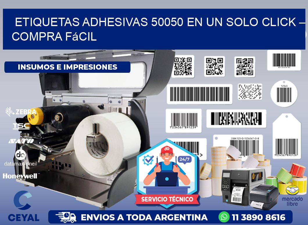Etiquetas Adhesivas 50050 en un Solo Click – Compra Fácil