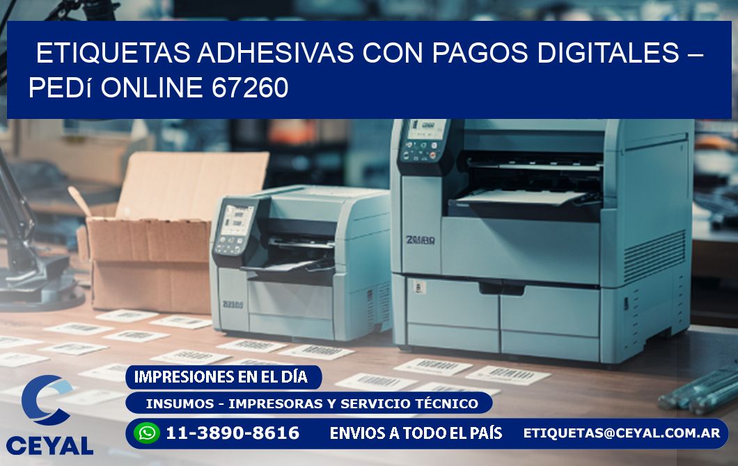 Etiquetas Adhesivas con Pagos Digitales – Pedí Online 67260