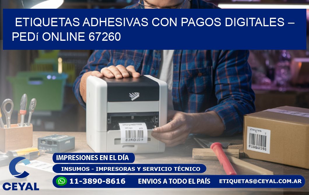 Etiquetas Adhesivas con Pagos Digitales – Pedí Online 67260