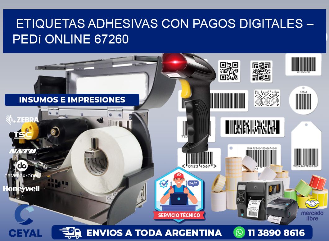 Etiquetas Adhesivas con Pagos Digitales – Pedí Online 67260