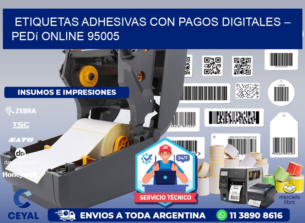 Etiquetas Adhesivas con Pagos Digitales – Pedí Online 95005