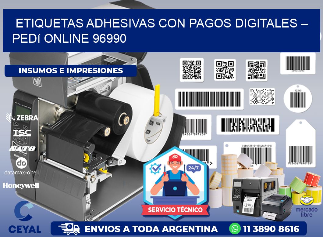 Etiquetas Adhesivas con Pagos Digitales – Pedí Online 96990