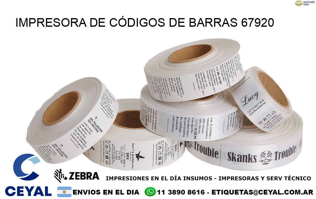 IMPRESORA DE CÓDIGOS DE BARRAS 67920