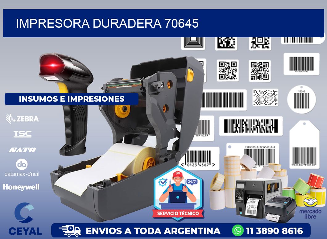 IMPRESORA DURADERA 70645