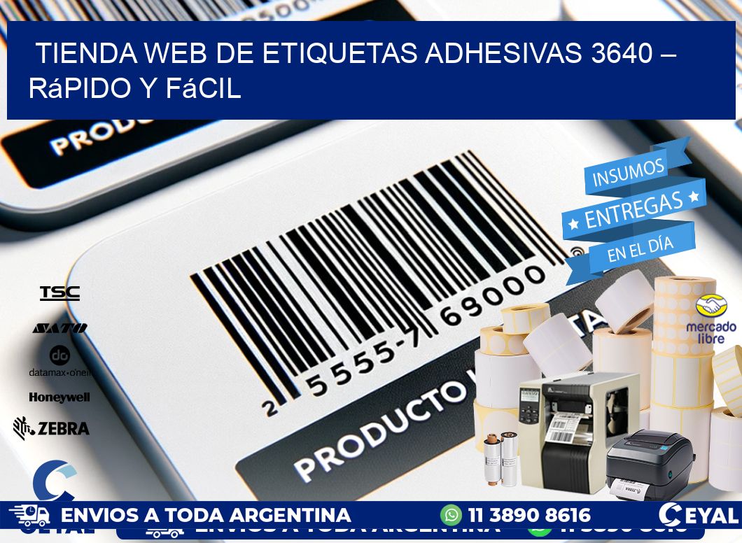Tienda Web de Etiquetas Adhesivas 3640 – Rápido y Fácil