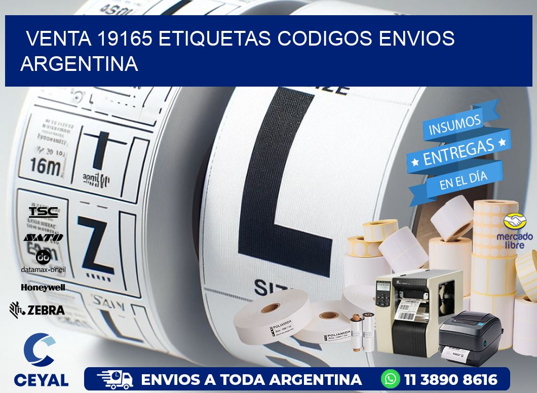 VENTA 19165 ETIQUETAS CODIGOS ENVIOS ARGENTINA