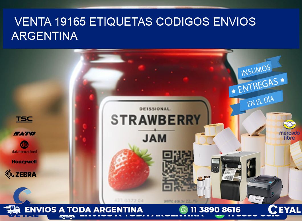 VENTA 19165 ETIQUETAS CODIGOS ENVIOS ARGENTINA