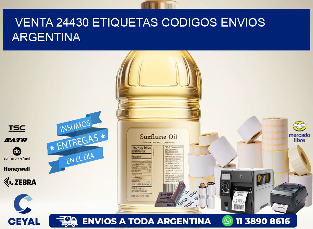 VENTA 24430 ETIQUETAS CODIGOS ENVIOS ARGENTINA