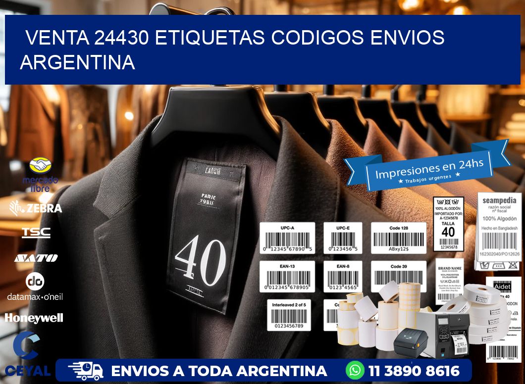VENTA 24430 ETIQUETAS CODIGOS ENVIOS ARGENTINA