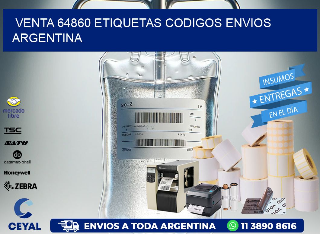 VENTA 64860 ETIQUETAS CODIGOS ENVIOS ARGENTINA