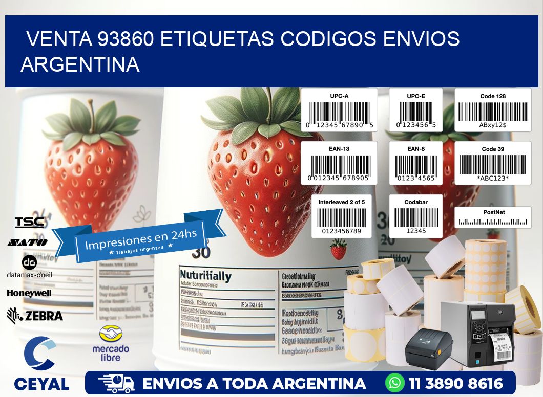 VENTA 93860 ETIQUETAS CODIGOS ENVIOS ARGENTINA