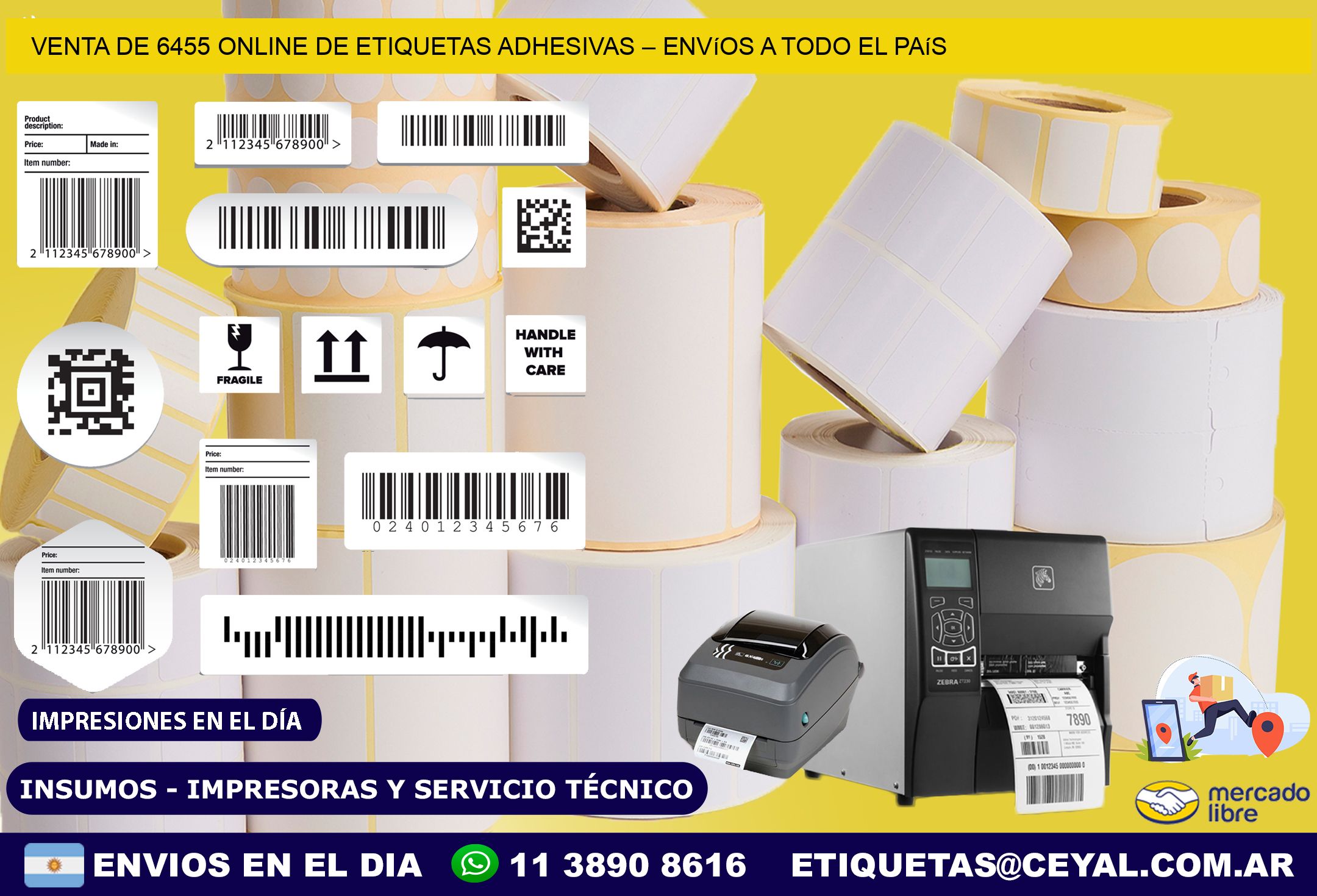 Venta de 6455 Online de Etiquetas Adhesivas – Envíos a Todo el País