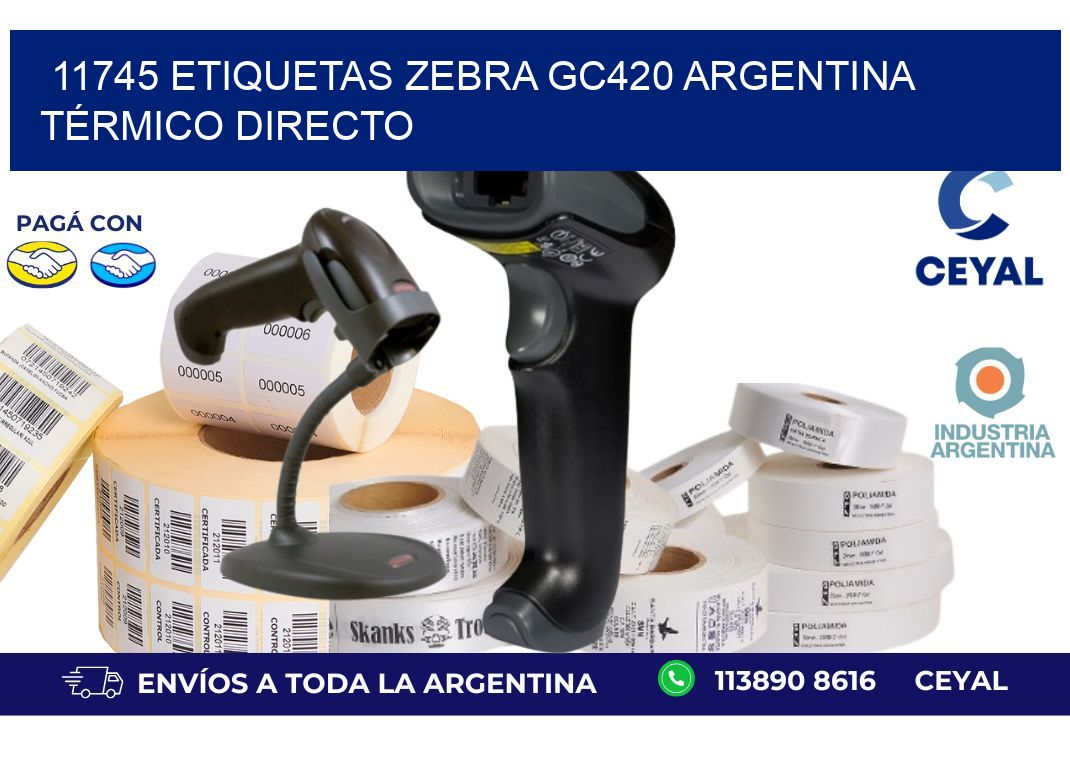 11745 etiquetas zebra gc420 argentina TÉRMICO DIRECTO