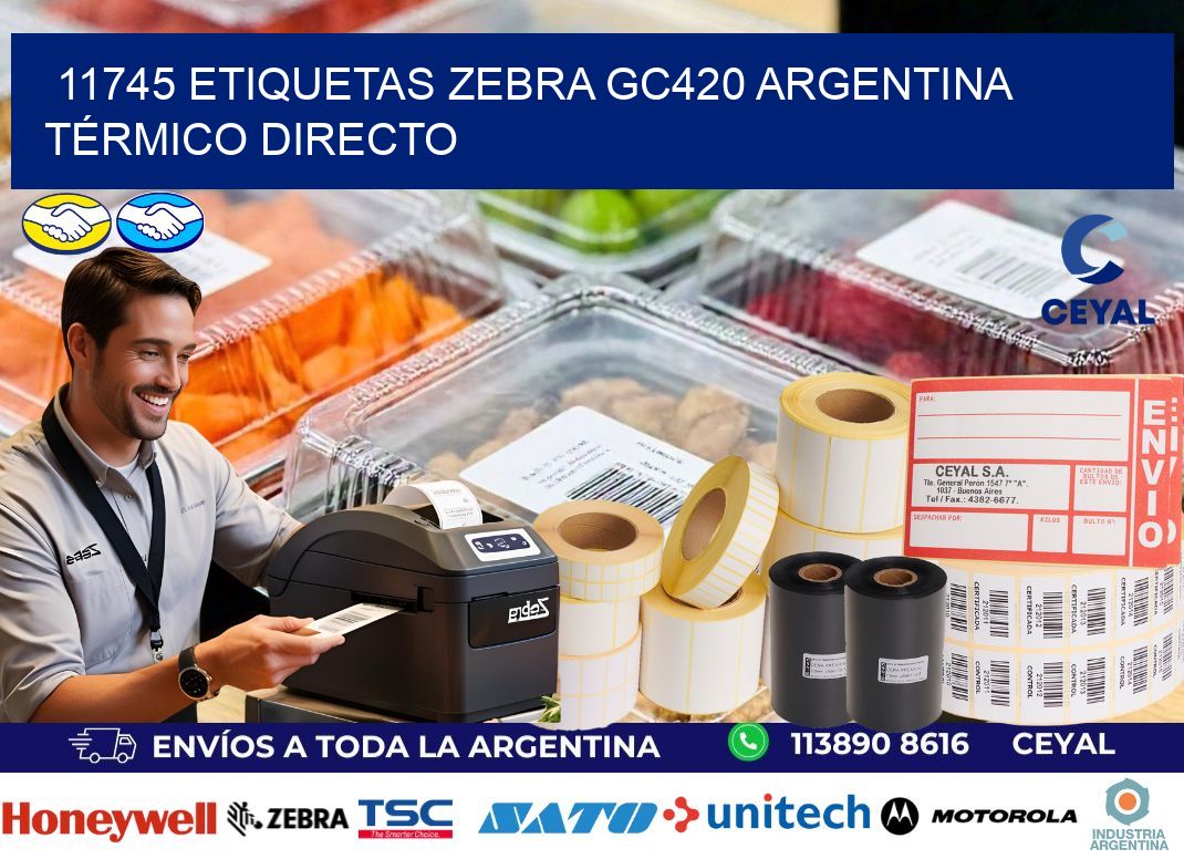11745 etiquetas zebra gc420 argentina TÉRMICO DIRECTO