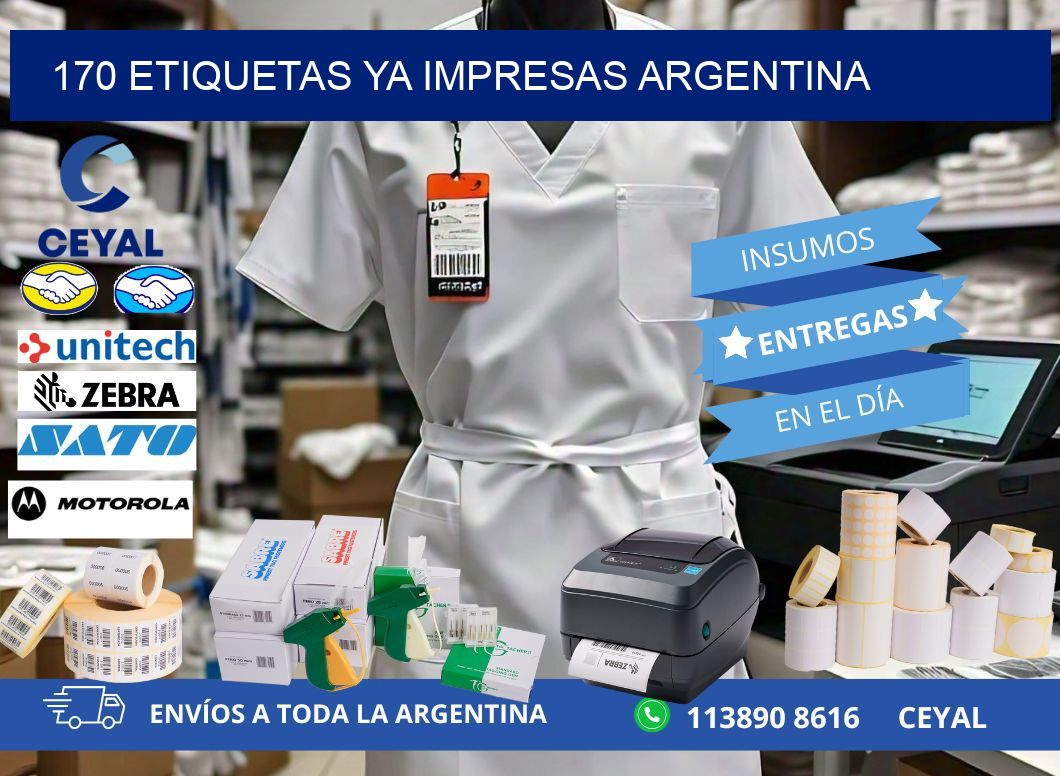 170 ETIQUETAS YA IMPRESAS ARGENTINA