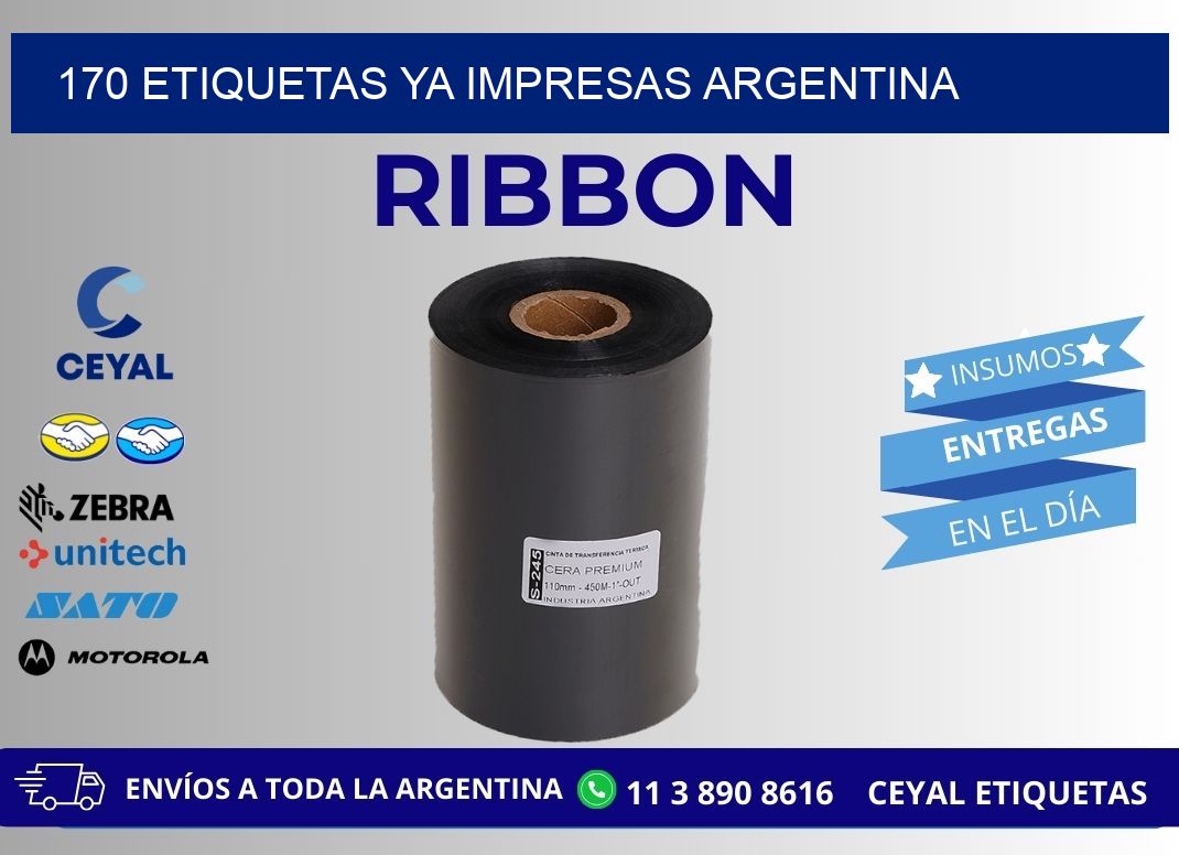 170 ETIQUETAS YA IMPRESAS ARGENTINA