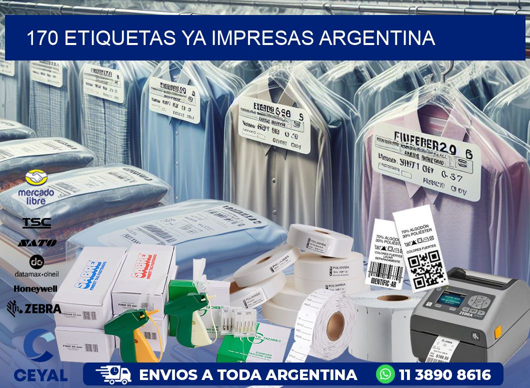 170 ETIQUETAS YA IMPRESAS ARGENTINA