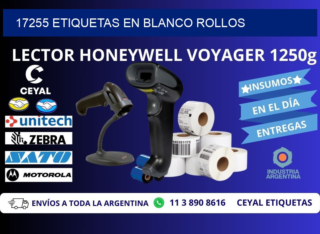 17255 ETIQUETAS EN BLANCO ROLLOS