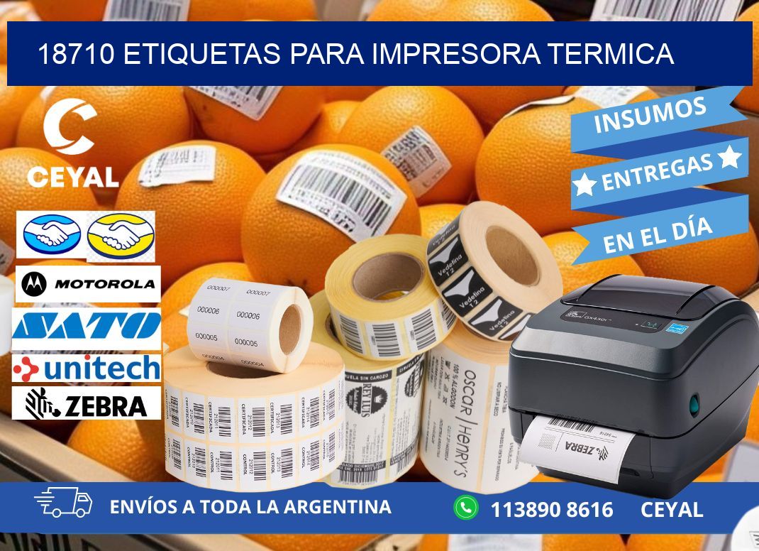 18710 ETIQUETAS PARA IMPRESORA TERMICA
