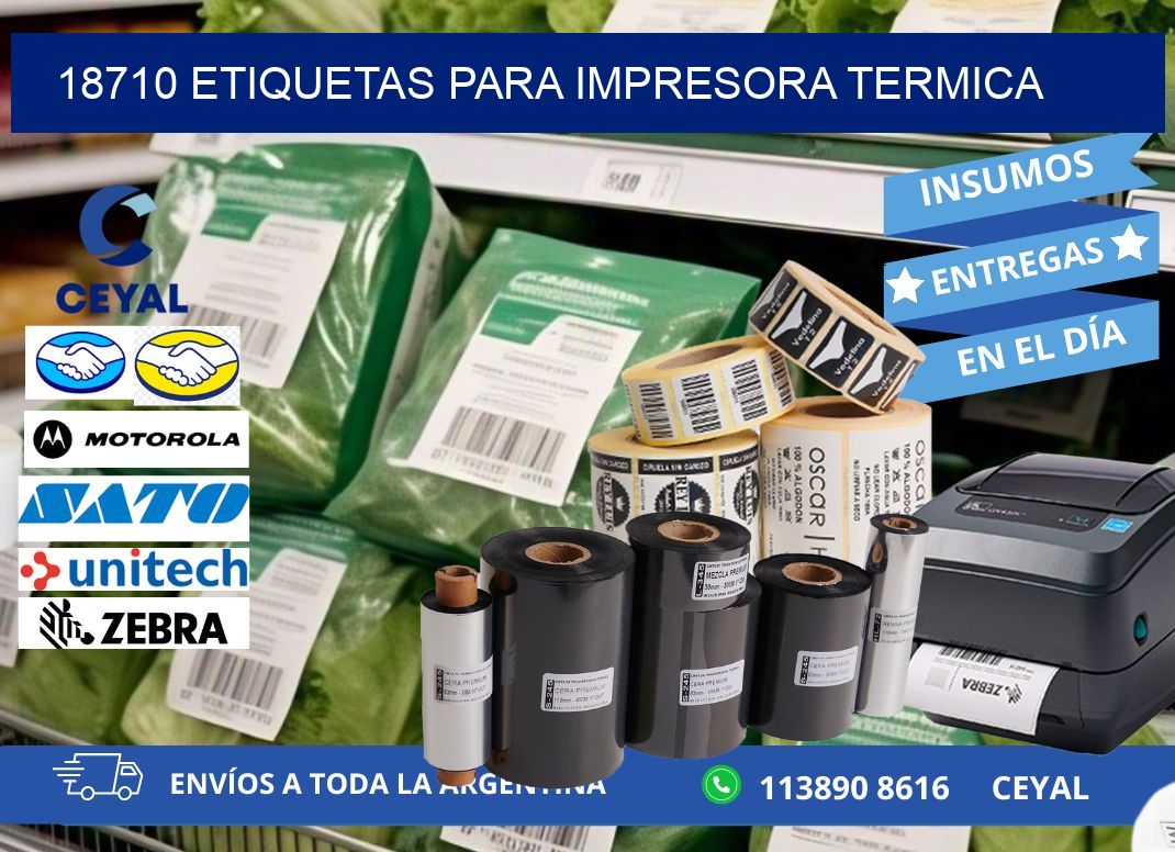 18710 ETIQUETAS PARA IMPRESORA TERMICA